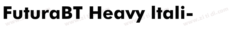 FuturaBT Heavy ltali字体转换